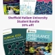 Shows books included in the 'Sheffield Hallam University Student Bundle, 25% off'.