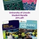 Shows books included in the 'University of Lincoln Student Bundle, 25% off'.