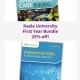 Shows books included in the 'Keele University First Year Student Bundle, 25% off'
