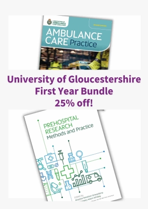 Shows books included in the 'University of Gloucestershire First Year Student Bundle, 25% off'