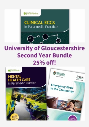 Shows books included in the 'University of Gloucestershire Second Year Student Bundle, 25% off'