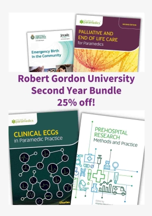 Shows books included in the 'Robert Gordon University Second Year Bundle, 25% off'