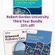 Shows books included in the 'Robert Gordon University Third Year Bundle, 25% off'