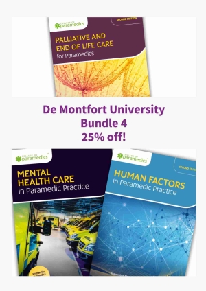 Shows books included in the De Montfort University Student Bundle 4, 25% off