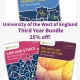 Shows books included in the 'University of the West of England Third Year Student Bundle, 25% off'