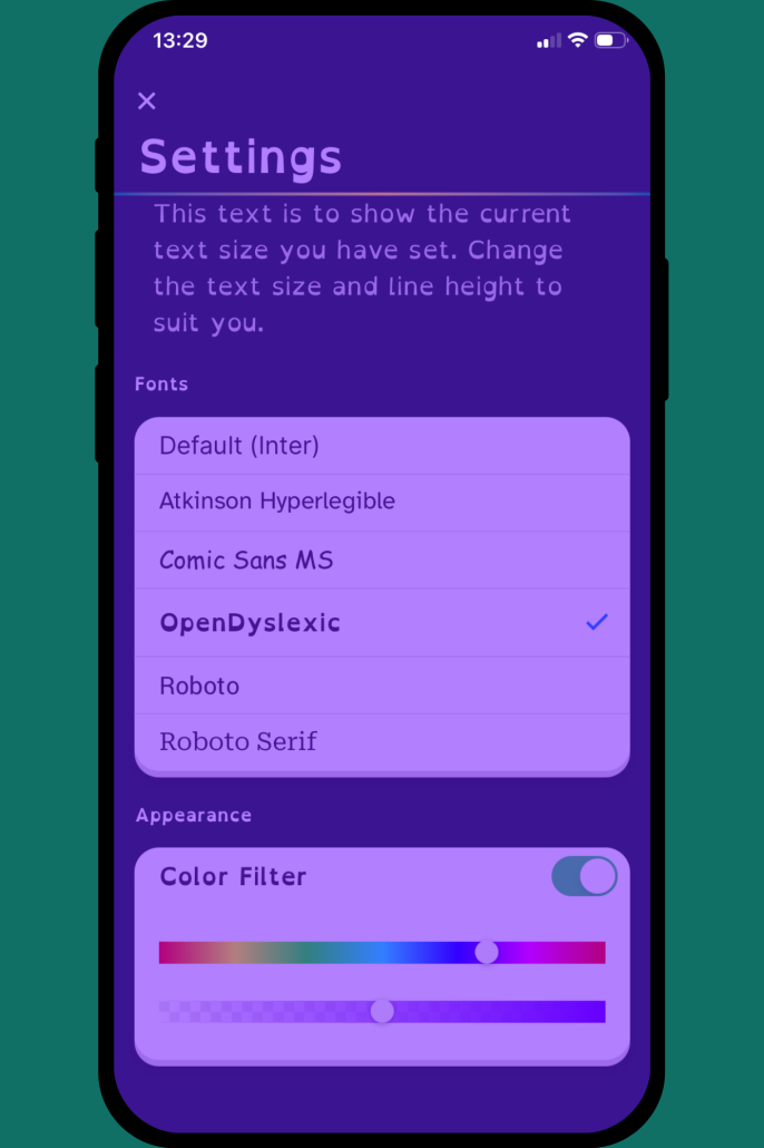 Accessibility Section